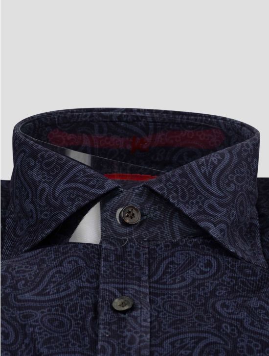 Isaia Isaia Purple Cotton Shirt Purple 001