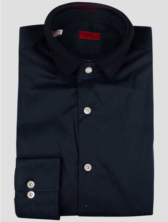 Isaia Isaia Blue Cotton Shirt Blue 000