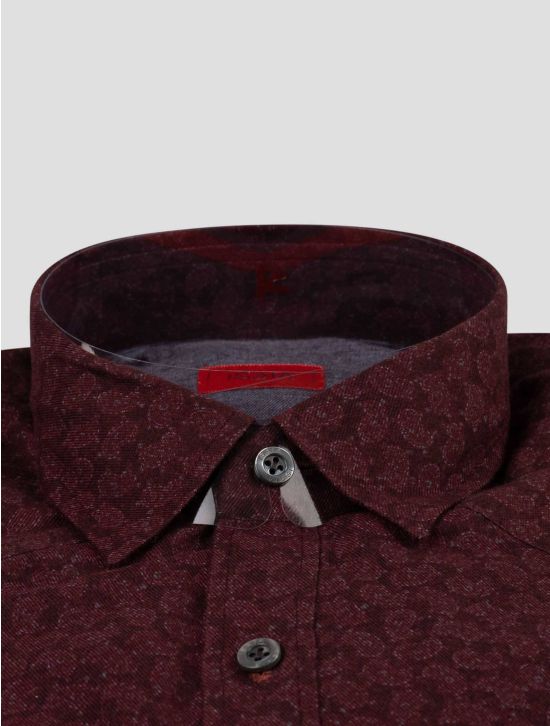 Isaia Isaia Burgundy Cotton Shirt Burgundy 001