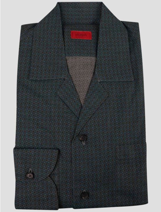 Isaia Isaia Green Cotton Shirt Green 000