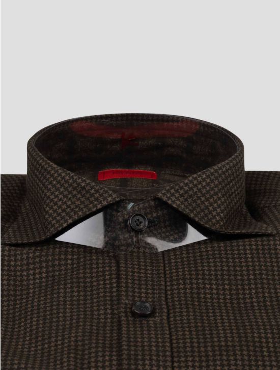 Isaia Isaia Brown Cotton Shirt Brown 001