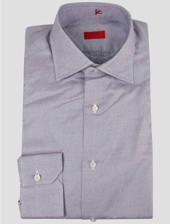 Isaia Isaia Purple Cotton Shirt Purple 000