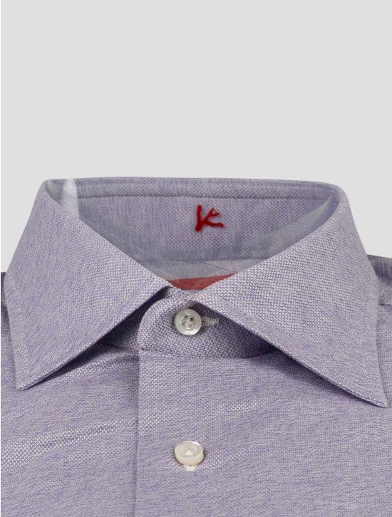 Isaia Isaia Purple Cotton Shirt Purple 001