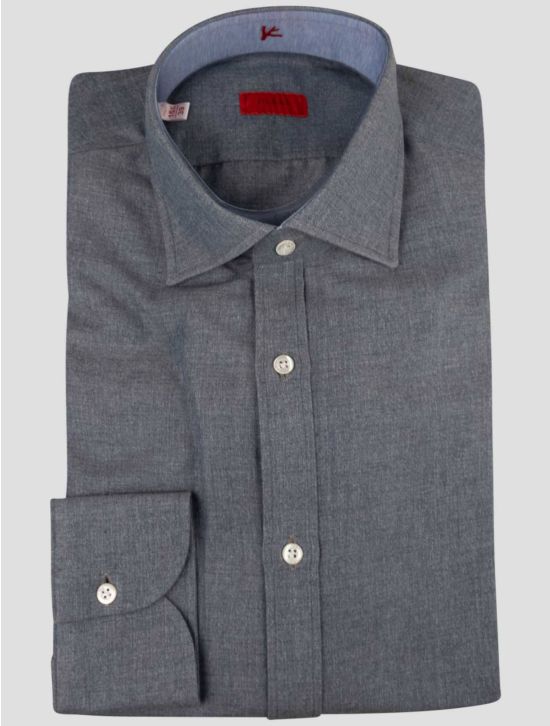 Isaia Isaia Gray Cotton Cashmere Shirt Gray 000