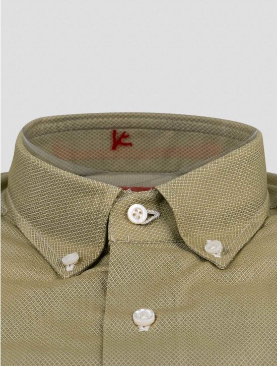 Isaia Isaia Green Cotton Shirt Green 001