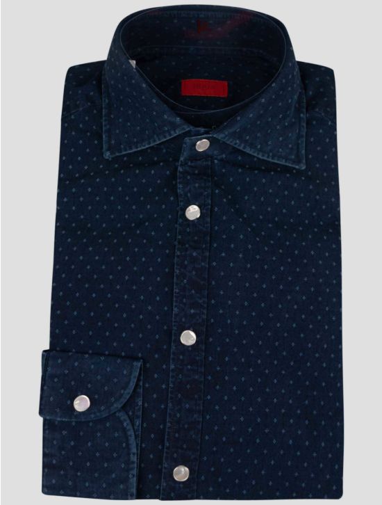 Isaia Isaia Blue Cotton Shirt Blue 000