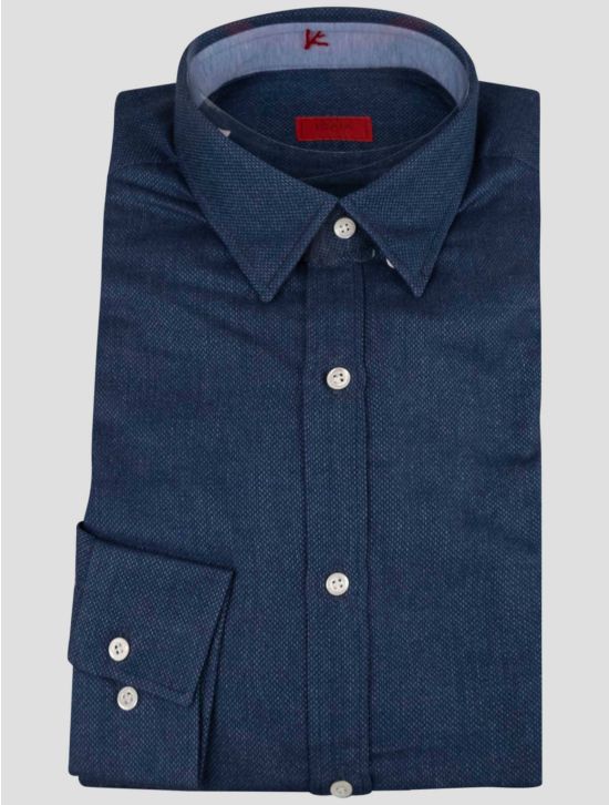 Isaia Isaia Blue Cotton Cashmere Shirt Blue 000