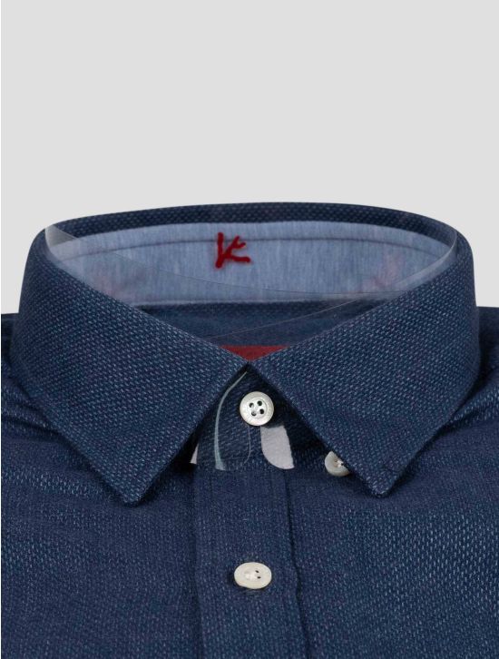 Isaia Isaia Blue Cotton Cashmere Shirt Blue 001