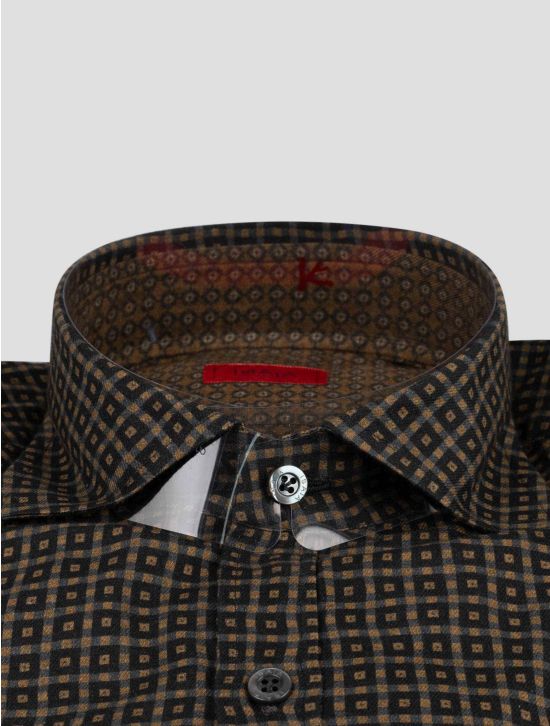 Isaia Isaia Brown Cotton Shirt Brown 001