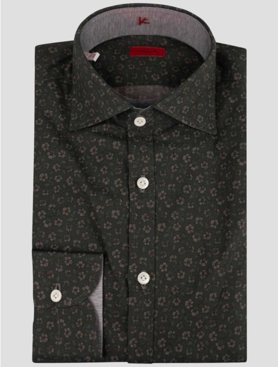 Isaia Isaia Green Cotton Shirt Green 000