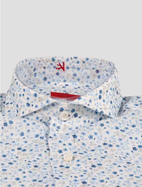 Isaia Isaia White Linen Shirt White 001