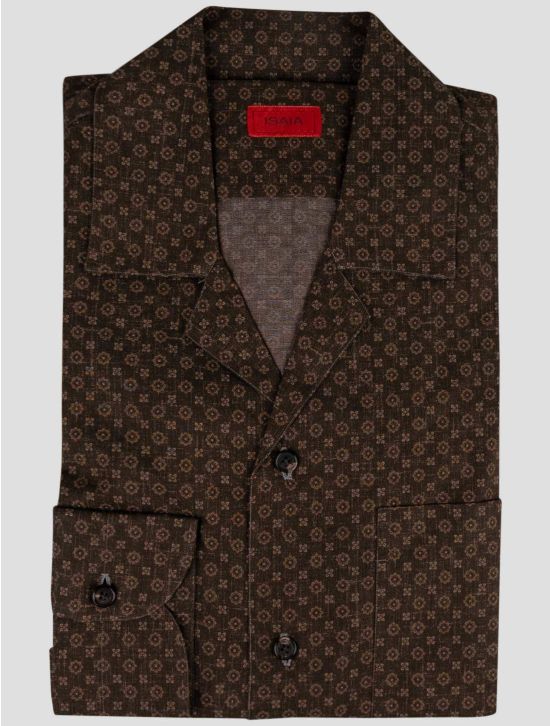 Isaia Isaia Brown Cotton Shirt Brown 000