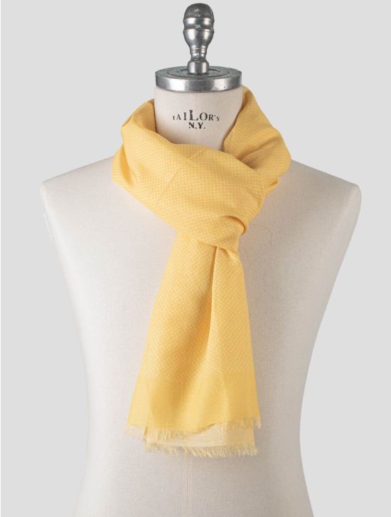 Isaia Isaia Yellow Cotton Silk Scarf Yellow 000