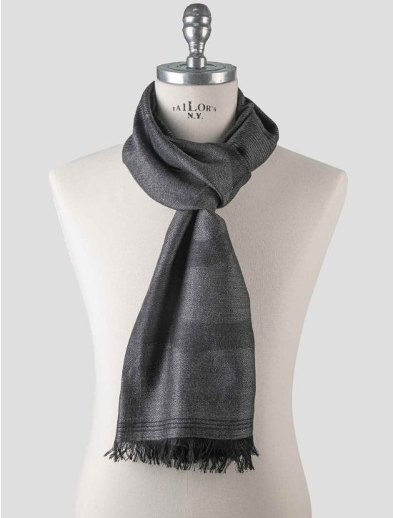 Isaia Isaia Gray Cashmere Silk Scarf Gray 000