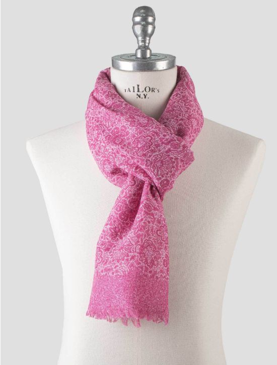 Isaia Isaia Pink Cotton Linen Scarf Pink 000