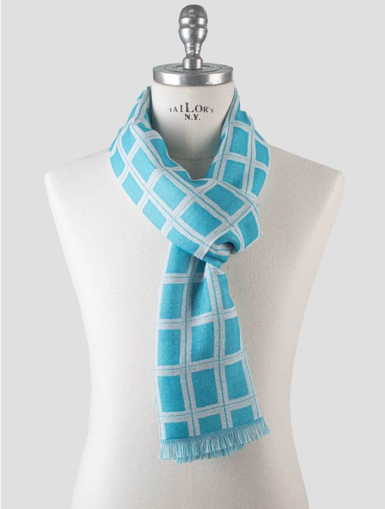 Isaia Isaia Light Blue Cashmere Silk Scarf Light Blue 000