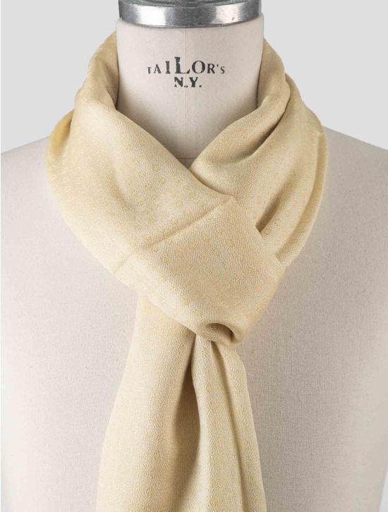 Isaia Isaia Yellow Cashmere Silk Scarf Yellow 001