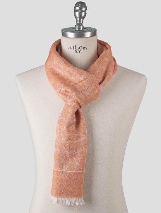 Isaia Isaia Orange Cotton Silk Scarf Orange 000