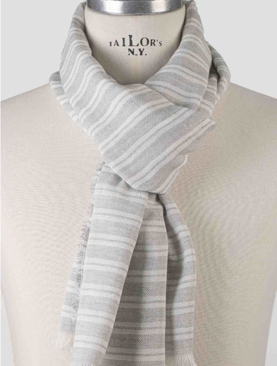 Isaia Isaia Gray Cotton Scarf Gray 001