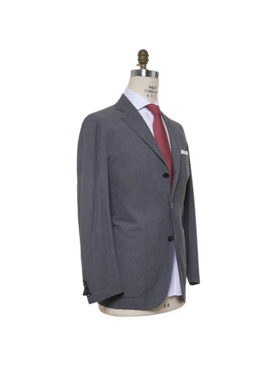 Kiton KITON Gray Cotton Blazer Gray 001