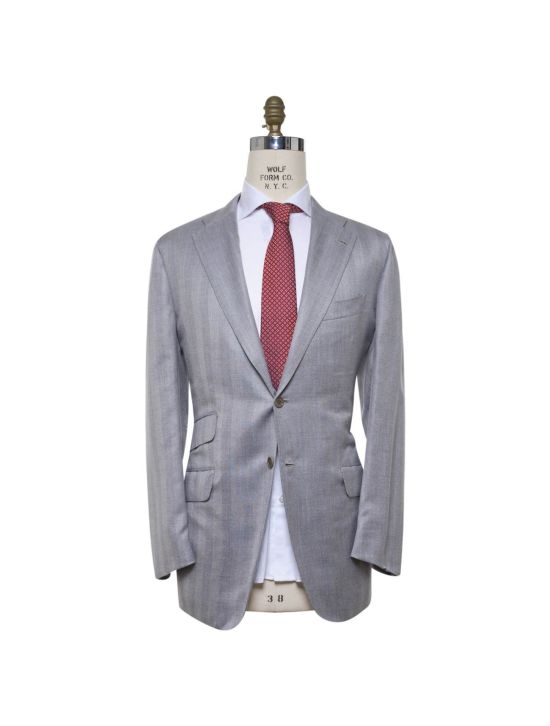 Kiton KITON Gray Cashmere Linen Silk Blazer Gray 000