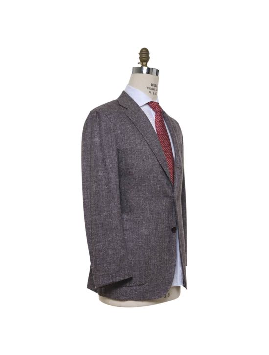 Kiton KITON Gray Silk Cashmere Linen Blazer Gray 001