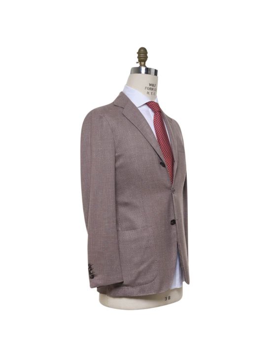 Kiton KITON Brown Cashmere Wool Linen Silk Blazer Brown 001