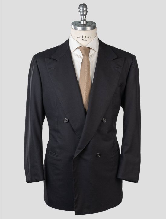 Kiton Kiton Black Wool 14 Micron Blazer Black 000