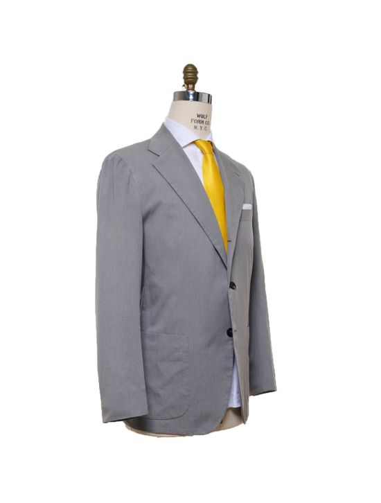 Kiton KITON Gray Cotton Blazer Gray 001