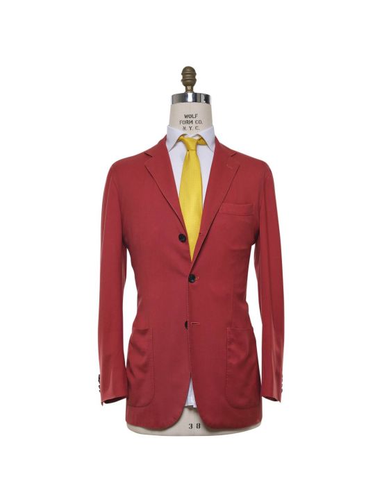 Kiton KITON Red Cashmere Natural Strech Blazer Red 000