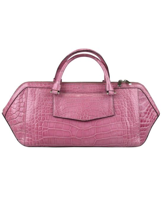 Kiton KITON Pink Leather Crocodile Ladybag Pink 000