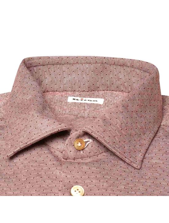 Kiton KITON Burgundy Cotton Shirt Burgundy 001