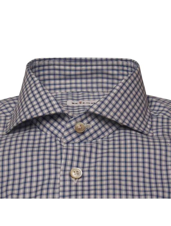 Kiton KITON Blue white Cotton Shirt Blue/White 001