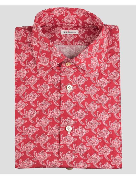 Kiton KITON Red White Cotton Shirt Red/White 000