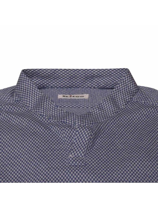 Kiton KITON Blue White Cotton Korean Shirts Blue/White 001