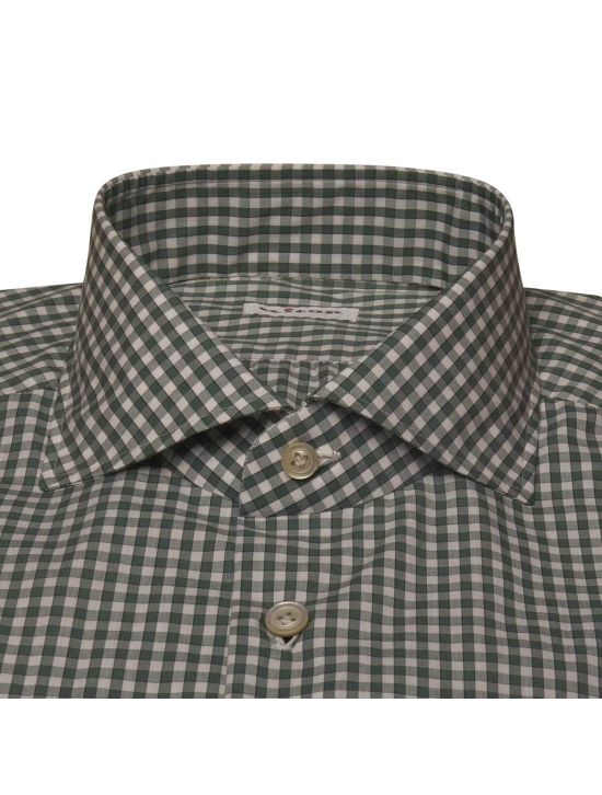 Kiton KITON Green White Cotton Shirt Green/White 001