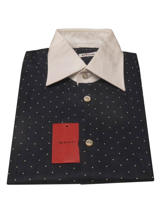 Kiton KITON Blue Linen Shirt Blue 000