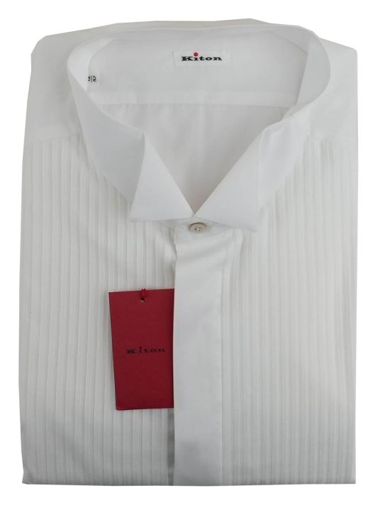 Kiton Kiton White Cotton Shirt French Cuff White 000