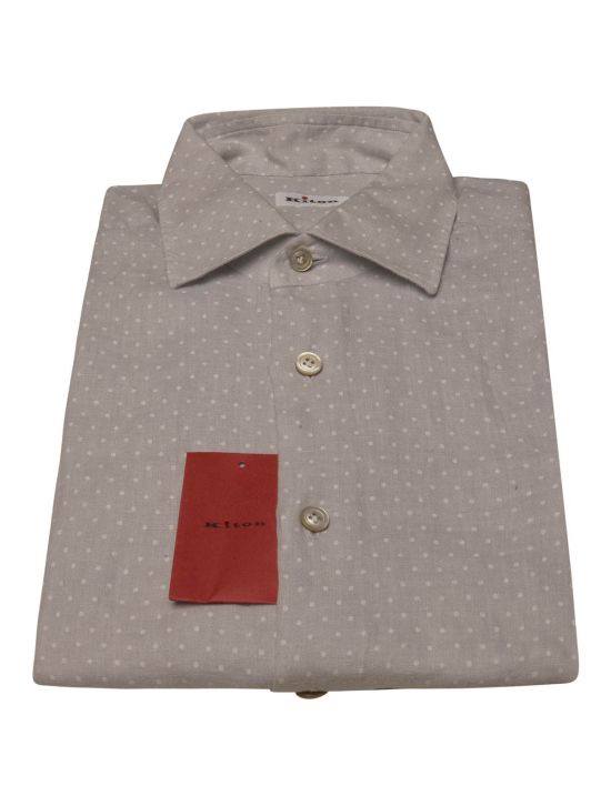 Kiton KITON Gray White Linen Shirt Gray/White 000