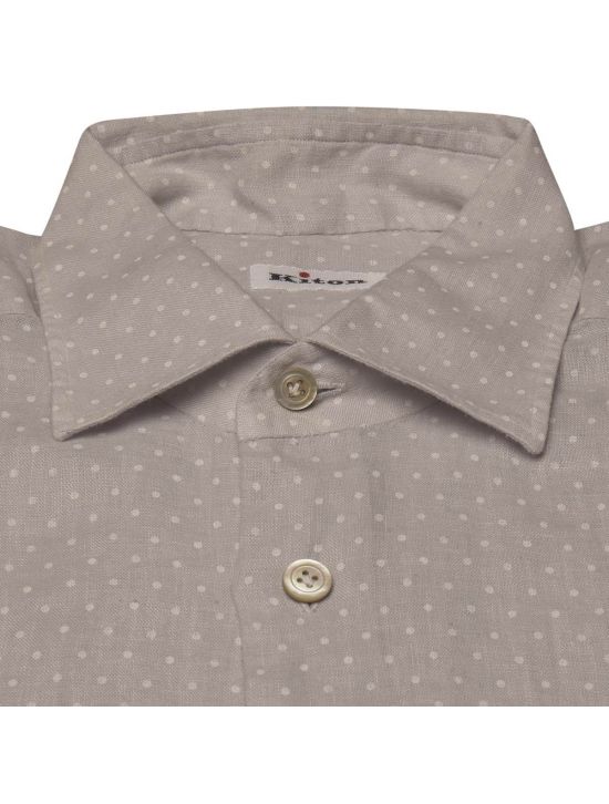 Kiton KITON Gray White Linen Shirt Gray/White 001