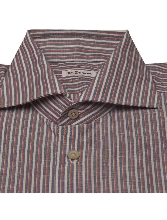 Kiton KITON Multicolor Cotton Linen Shirt Multicolor 001