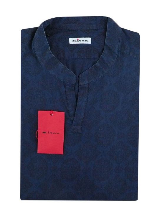 Kiton Kiton Blue Cotton Shirt Blue 000