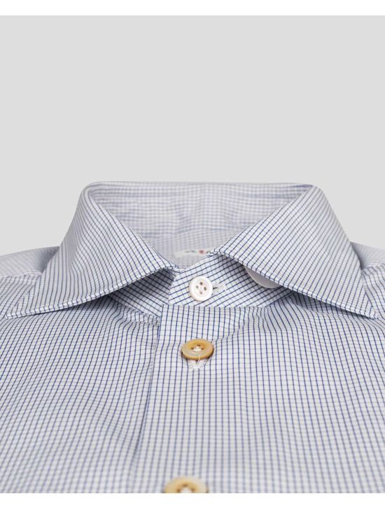 Kiton KITON Blue White Cotton Shirt Blue/White 001