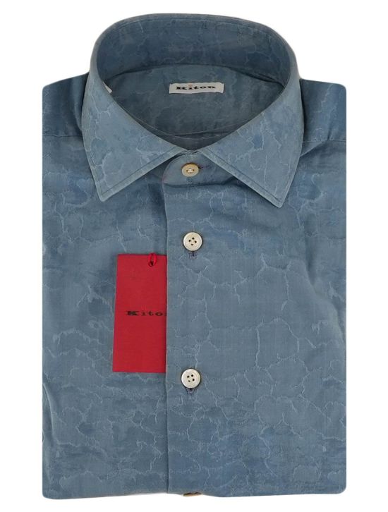 Kiton Kiton Light Blue Cotton Shirt Light Blue 000