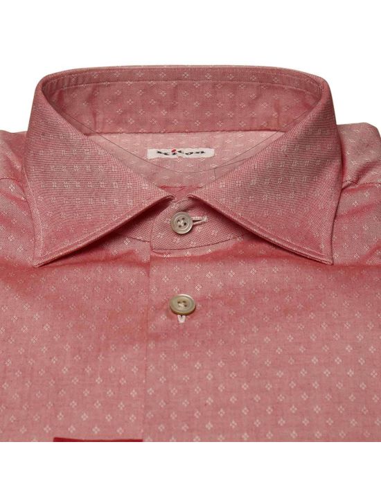 Kiton Kiton Red White Cotton Shirt Red / White 001