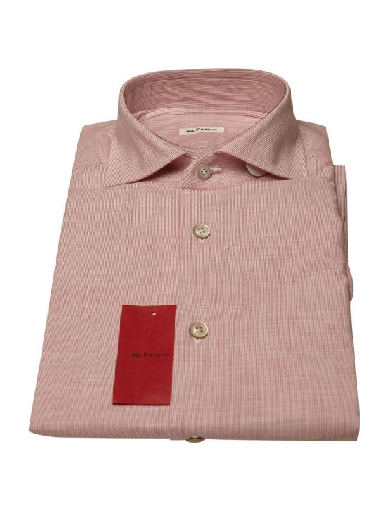 Kiton KITON Red White Cotton Shirt White/Red 000