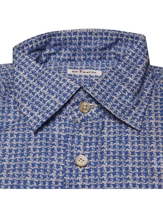 Kiton KITON Blue White Cotton Shirt Blue/White 001