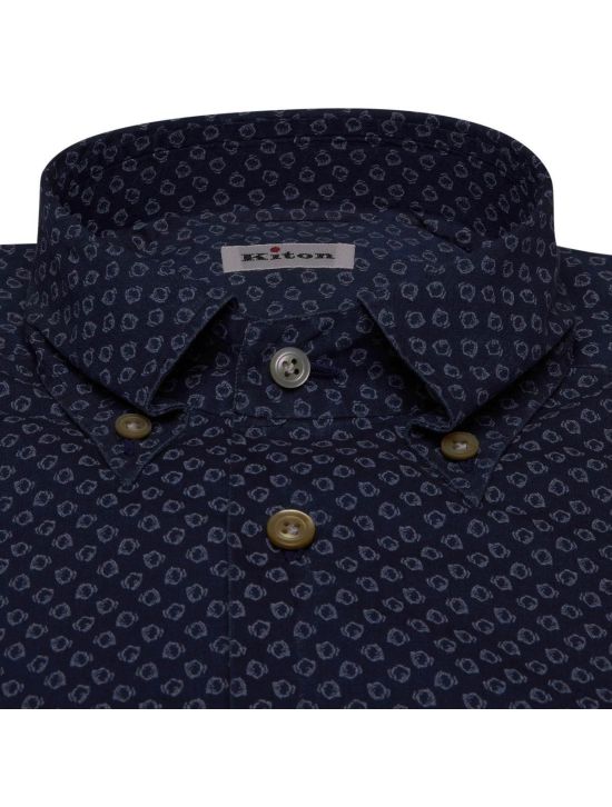 Kiton KITON Blue Cotton Shirt Blue 001