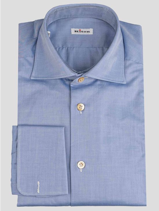 Kiton Kiton Light Blue Cotton Shirt Light Blue 000