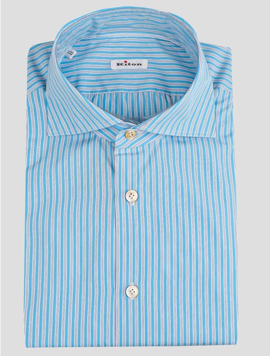 Kiton Kiton Light Blue Cotton Shirt Light Blue 000